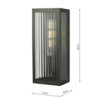 Keegan Outdoor Wall Light Rubbed Bronze IP44 Small