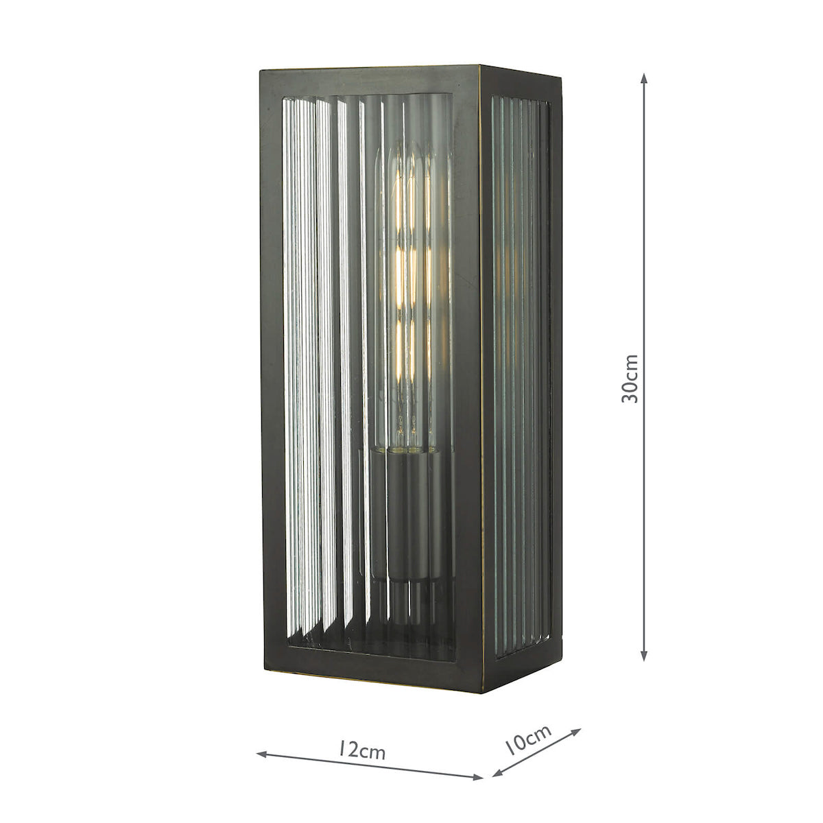 Keegan Outdoor Wall Light Rubbed Bronze IP44 Small