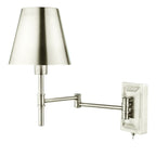 Kensington 1 Light Swing Arm Wall Light Polished Nickel