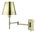 Kensington 1 Light Swing Arm Wall Light Antique Brass