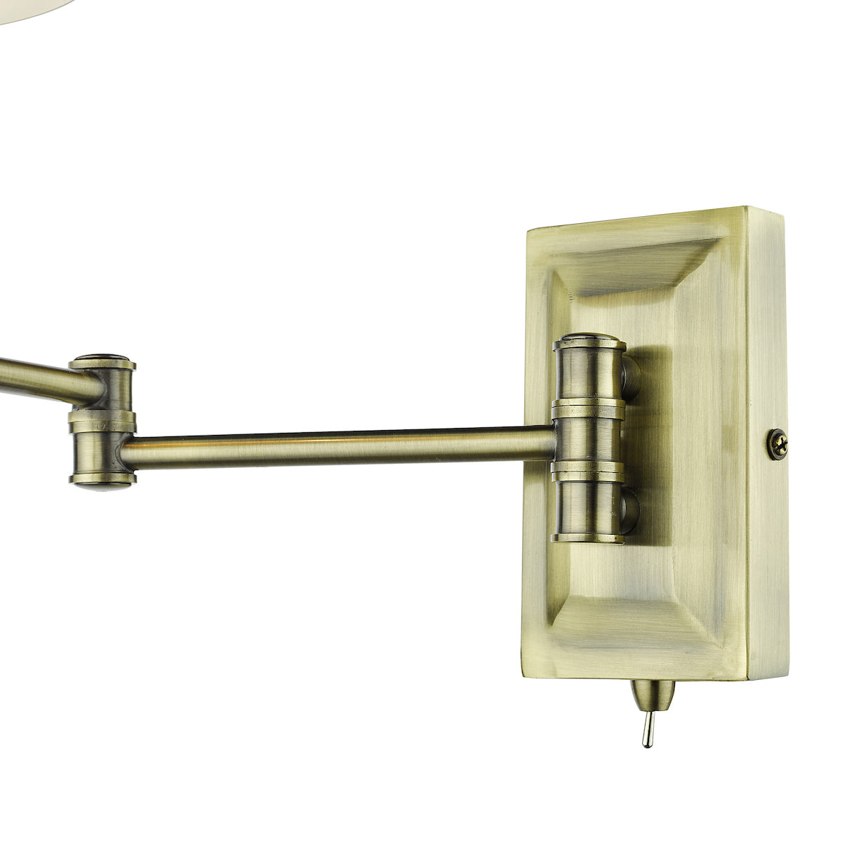 Kensington 1 Light Swing Arm Wall Light Antique Brass