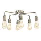 Kiefer 6 Light Flush Satin Chrome