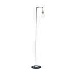 Kiefer Floor Lamp Black & Antique Brass