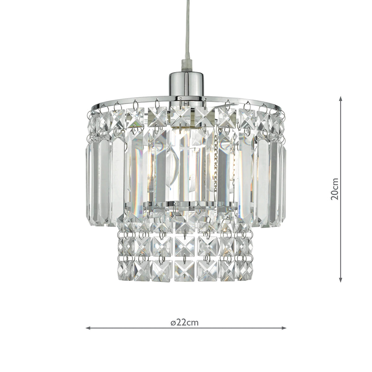 Kyla Easy Fit Polished Chrome & Assorted Glass