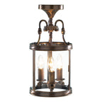 Lambeth 3 Light Lantern Dual Mount Antique Brass