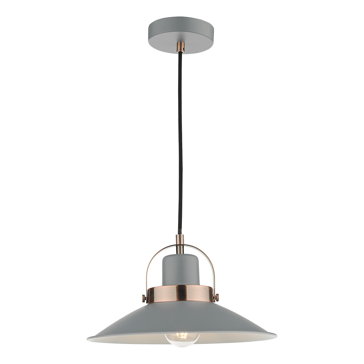 Liden 1 Light Single Pendant Graphite Copper