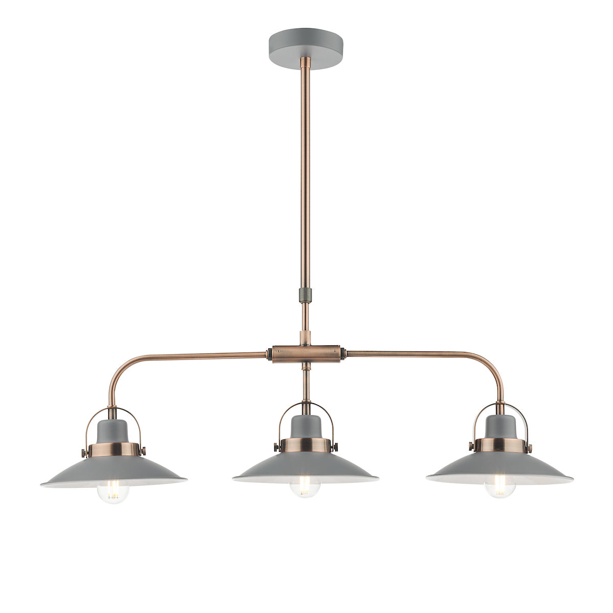 Liden 3 Light Bar Pendant Graphite Copper
