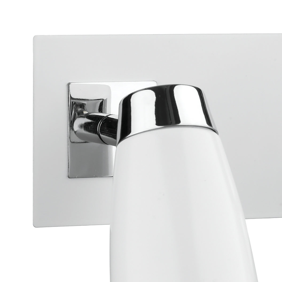 Loft 2 Light Wall Spotlight Matt White Polished Chrome