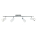 Loft 4 Light Bar Spotlight Matt White Polished Chrome