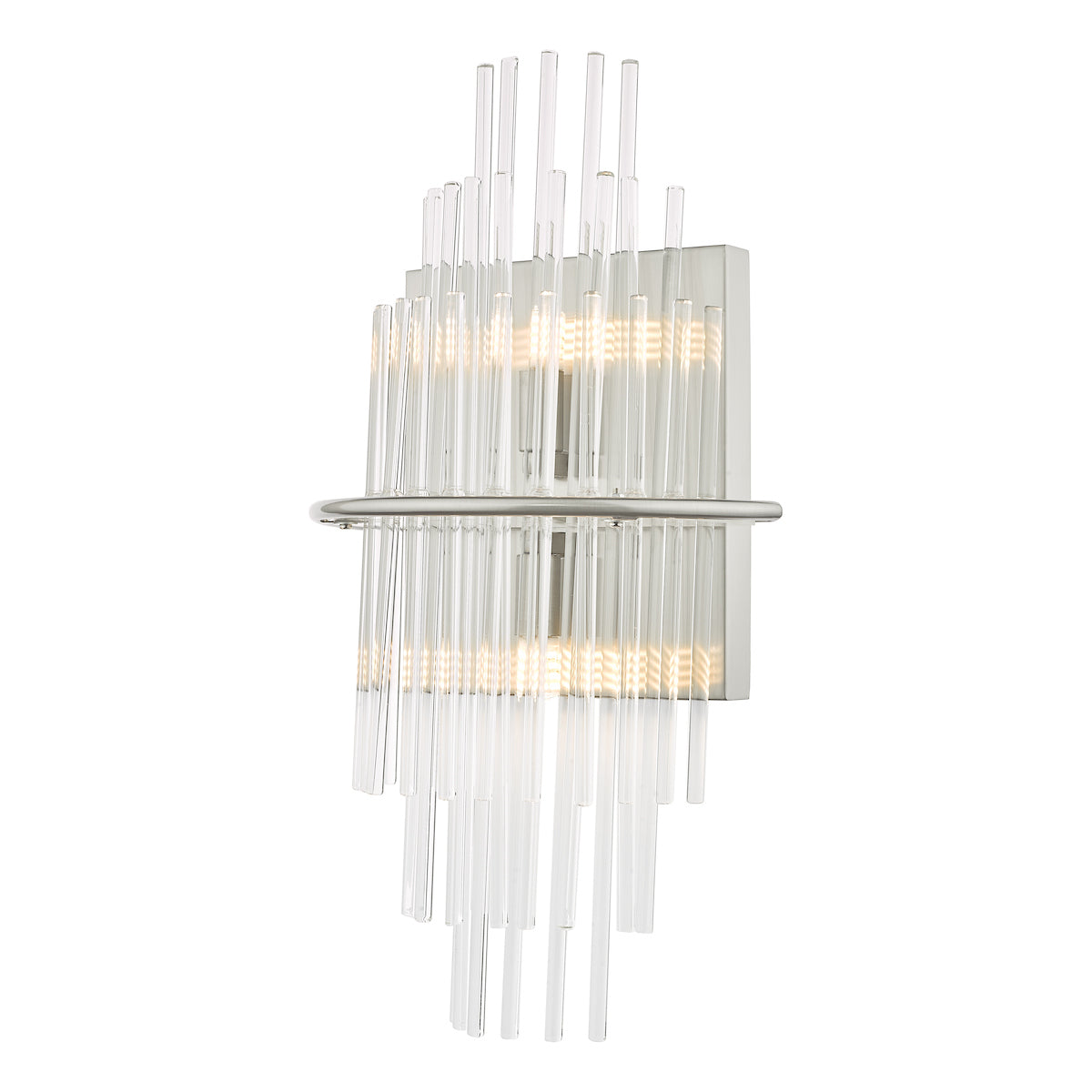 Lukas 2 Light Wall Light Polished Chrome Glass