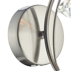 Luther Wall Light Satin Chrome Crystal