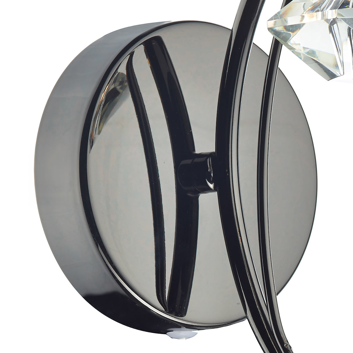 Luther Wall Light Black Chrome Crystal