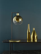 Lycia Table Lamp Satin Gold and Gold Ombre Glass