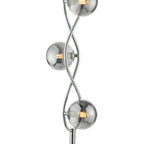Lysandra 4 Light Floor Lamps Polished Chrome and Smoked Glass