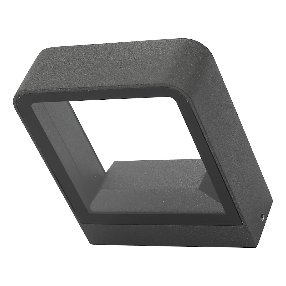 Malone Square Outdoor Wall Light Matt Grey Glass IP65 LED