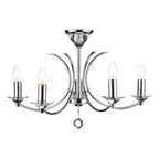Medusa 5 Light Dual Mount Pendant K9 Crystal Polished Chrome