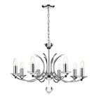 Medusa 8 Light Dual Mount Pendant K9 Crystal Polished Chrome