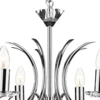 Medusa 8 Light Dual Mount Pendant K9 Crystal Polished Chrome