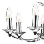 Medusa 8 Light Dual Mount Pendant K9 Crystal Polished Chrome