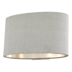 Melody Wall Light With Oval Grey Shade