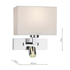 Modena Wall Light With LED In Polished Chrome (Bracket Only)