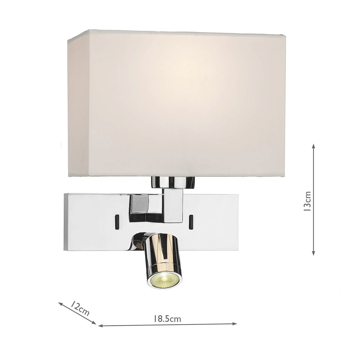 Modena Wall Light With LED In Polished Chrome (Bracket Only)
