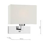 Modena Wall Light In Polished Chrome (Bracket Only)