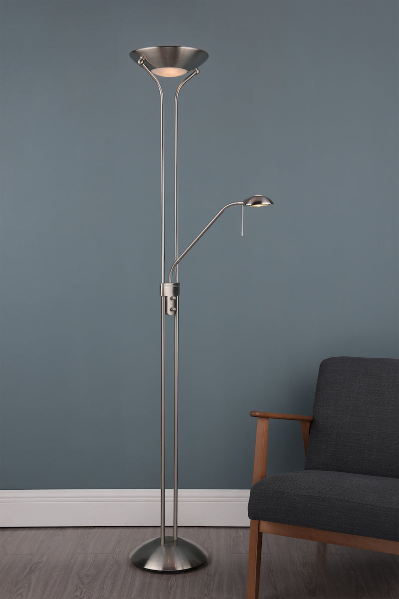 Montana Mother & Child Floor Lamp Satin Chrome