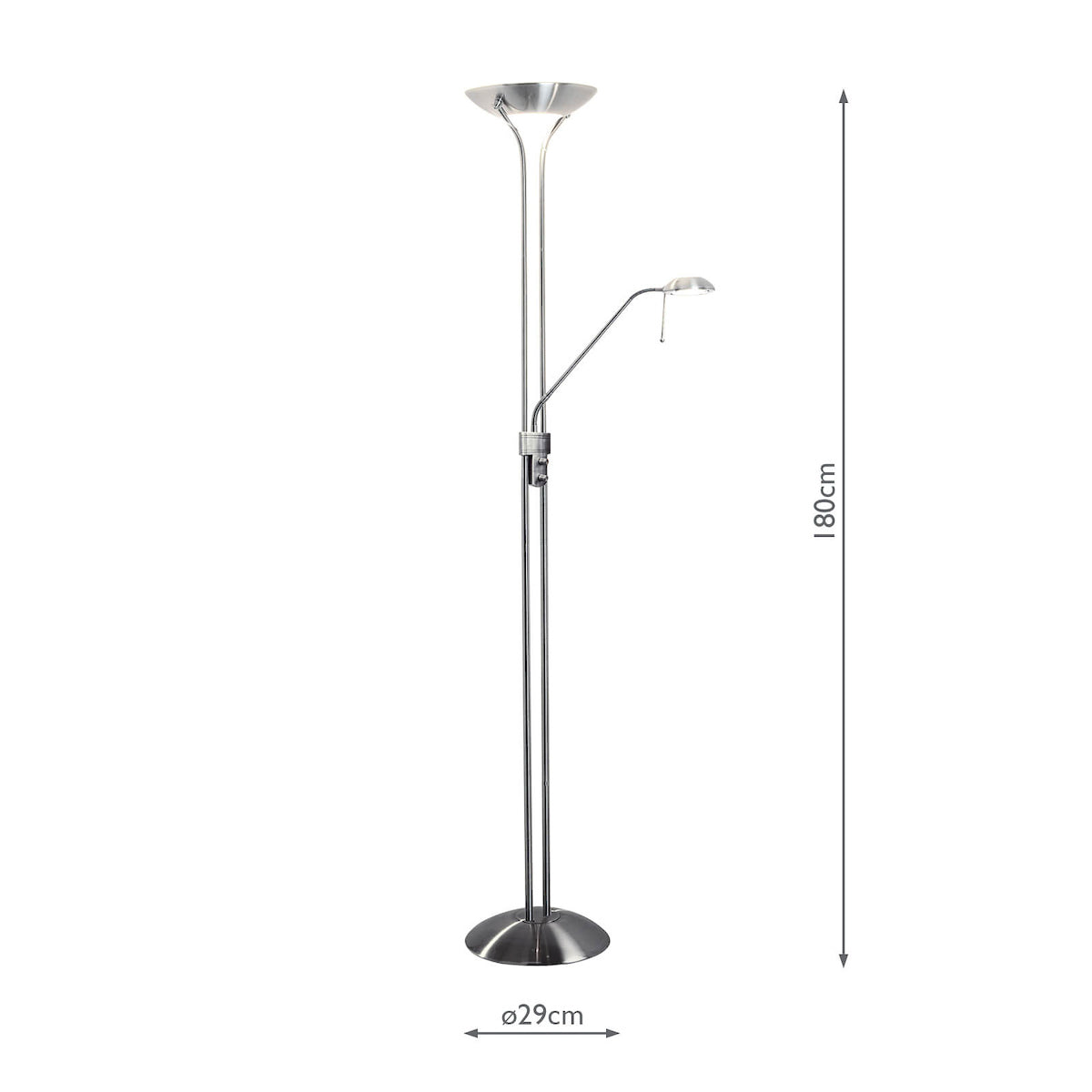 Montana Mother & Child Floor Lamp Satin Chrome