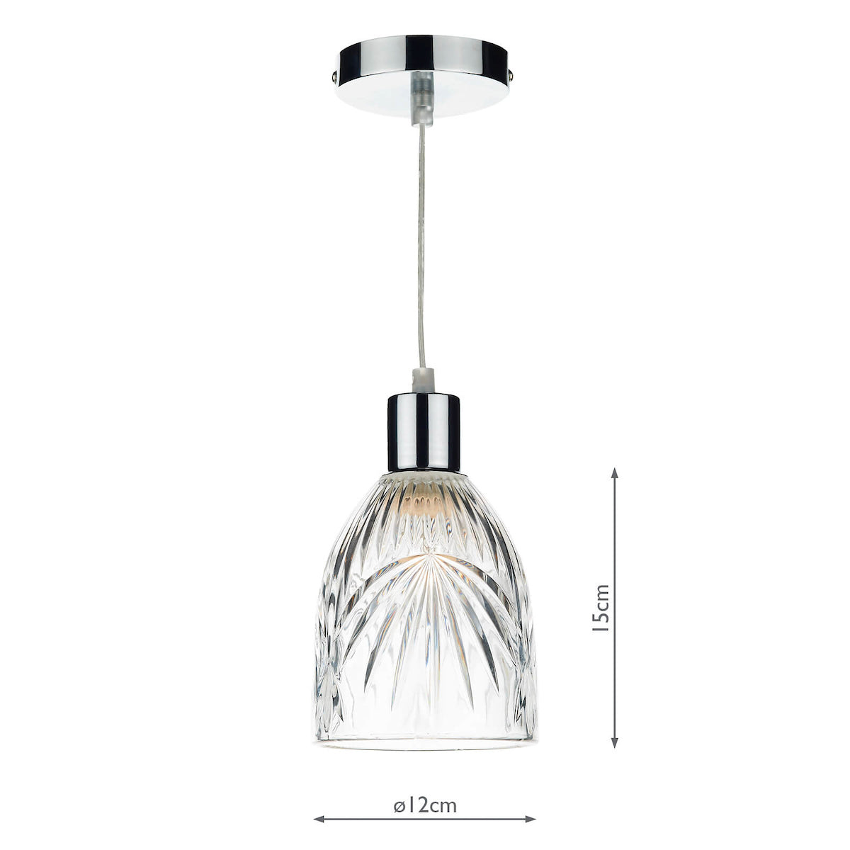 Motif Easy Fit Pendant Clear Glass