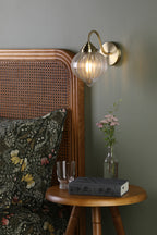 Mya Wall Light Antique Brass and Glass