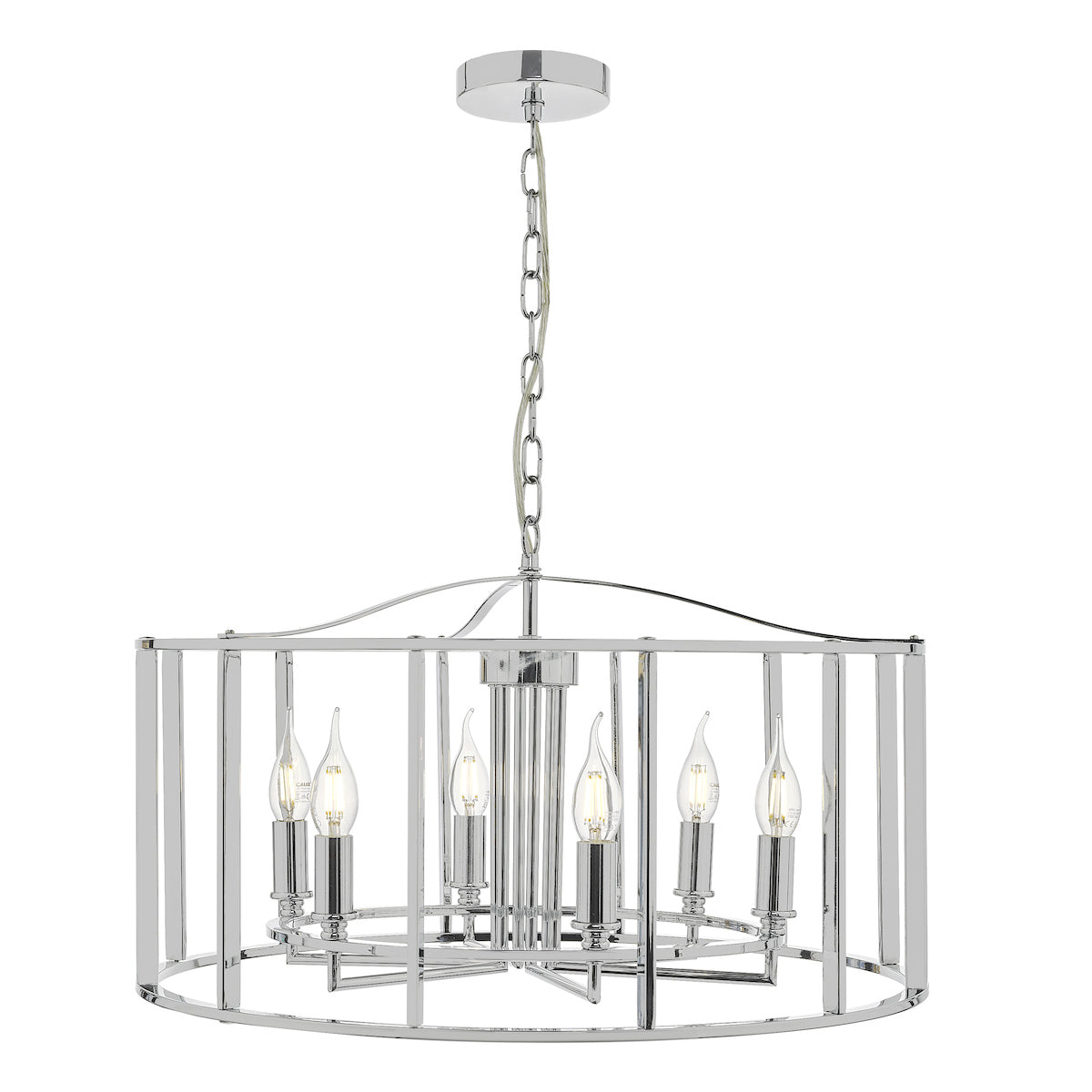 Myka 6 Light Pendant Polished Chrome