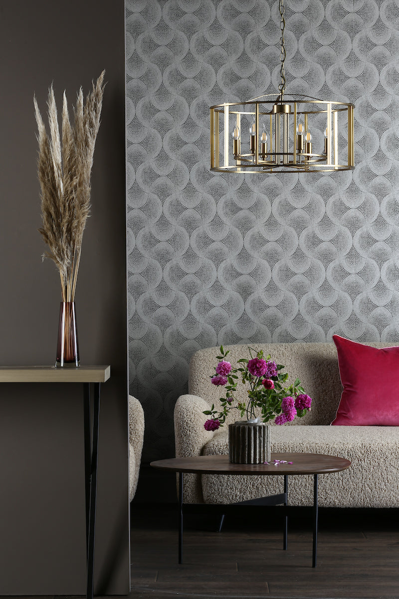 Myka 6 Light Pendant Brushed Bronze