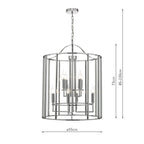 Myka 8lt Lantern Polished Chrome