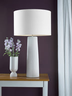 Myla Ceramic Table Lamp White Base Only