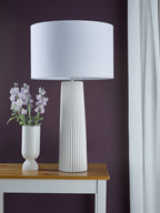 Myla Ceramic Table Lamp White Base Only