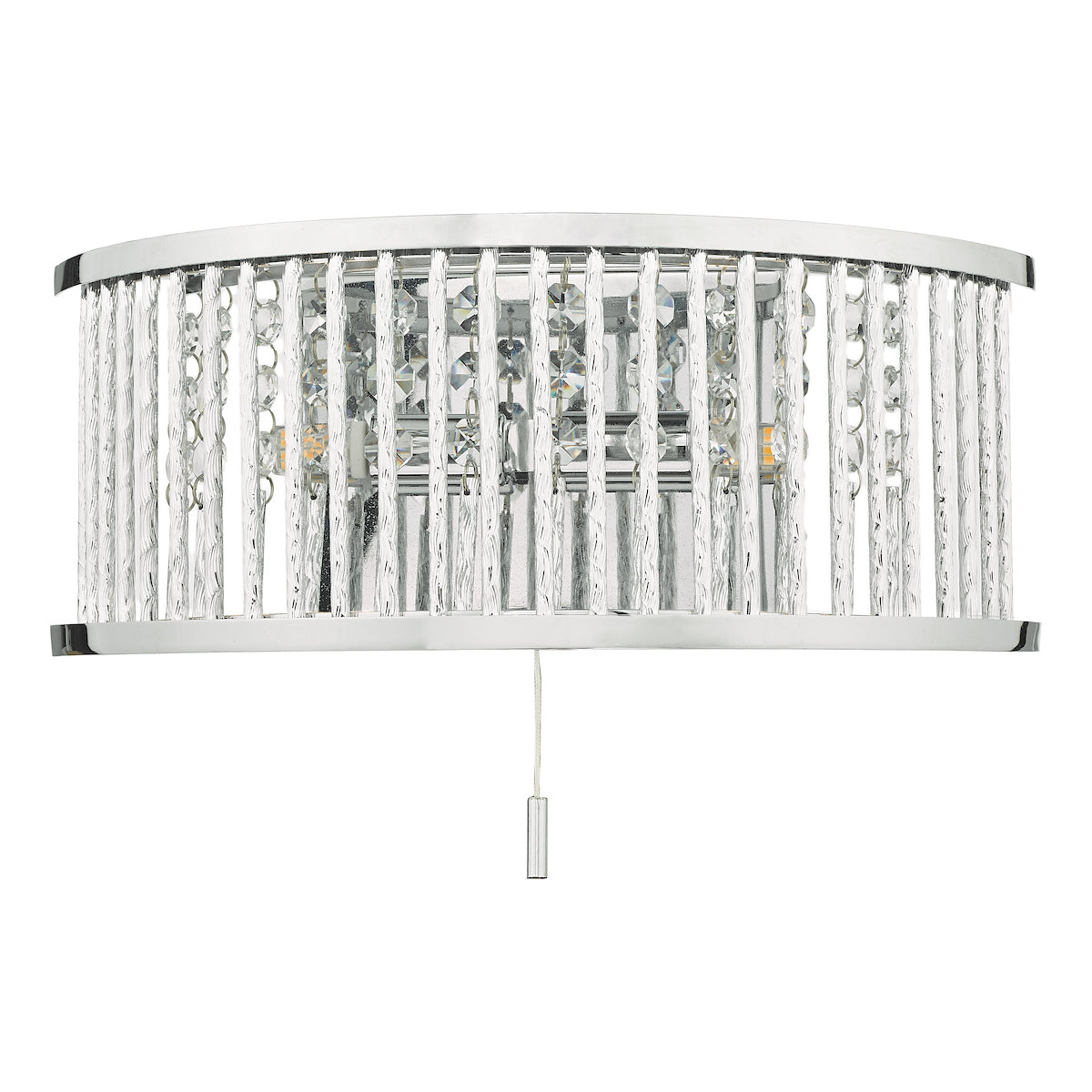 Nantes 2 Light Wall Light Polished Chrome Aluminium