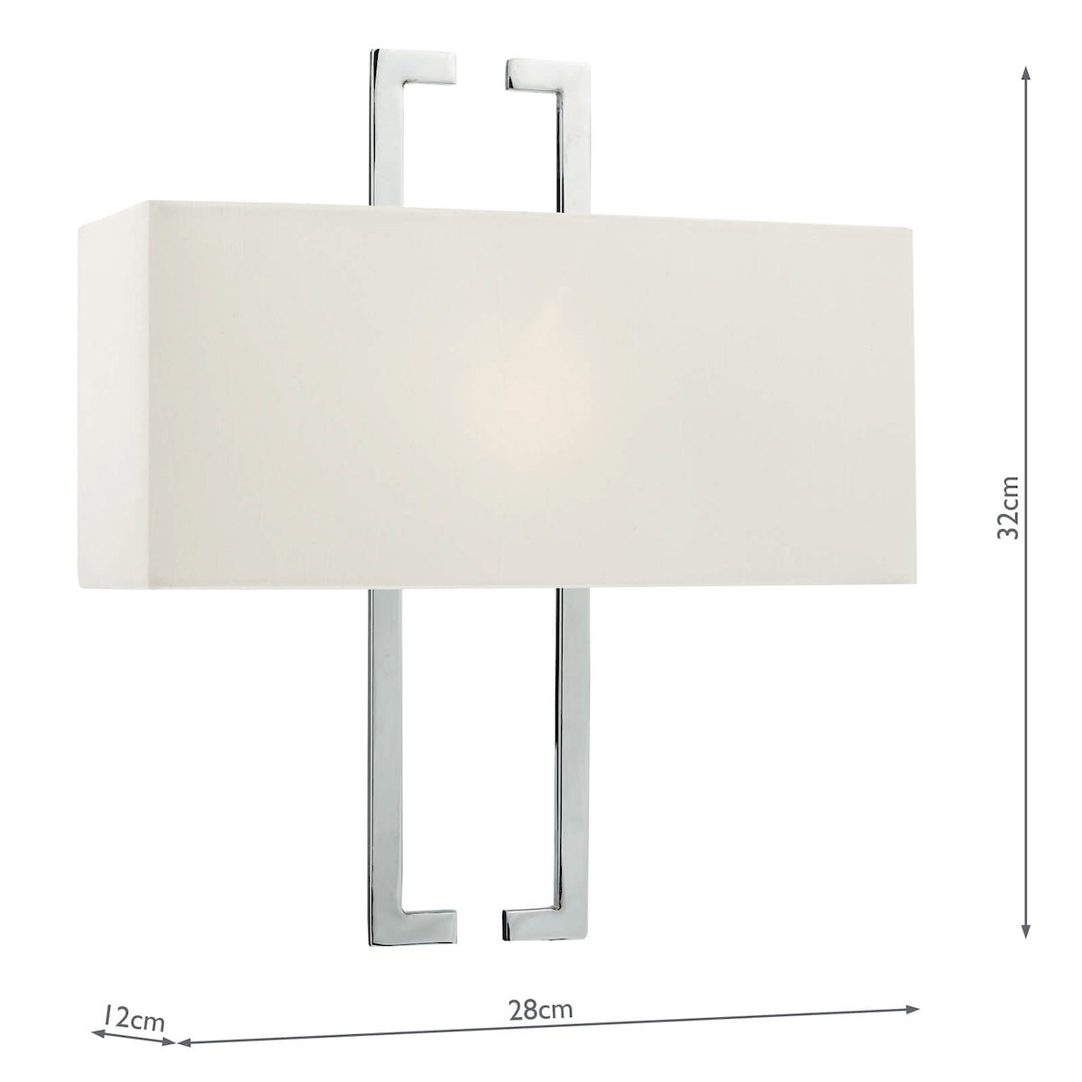 Nile Wall Light Polished Chrome With Shade