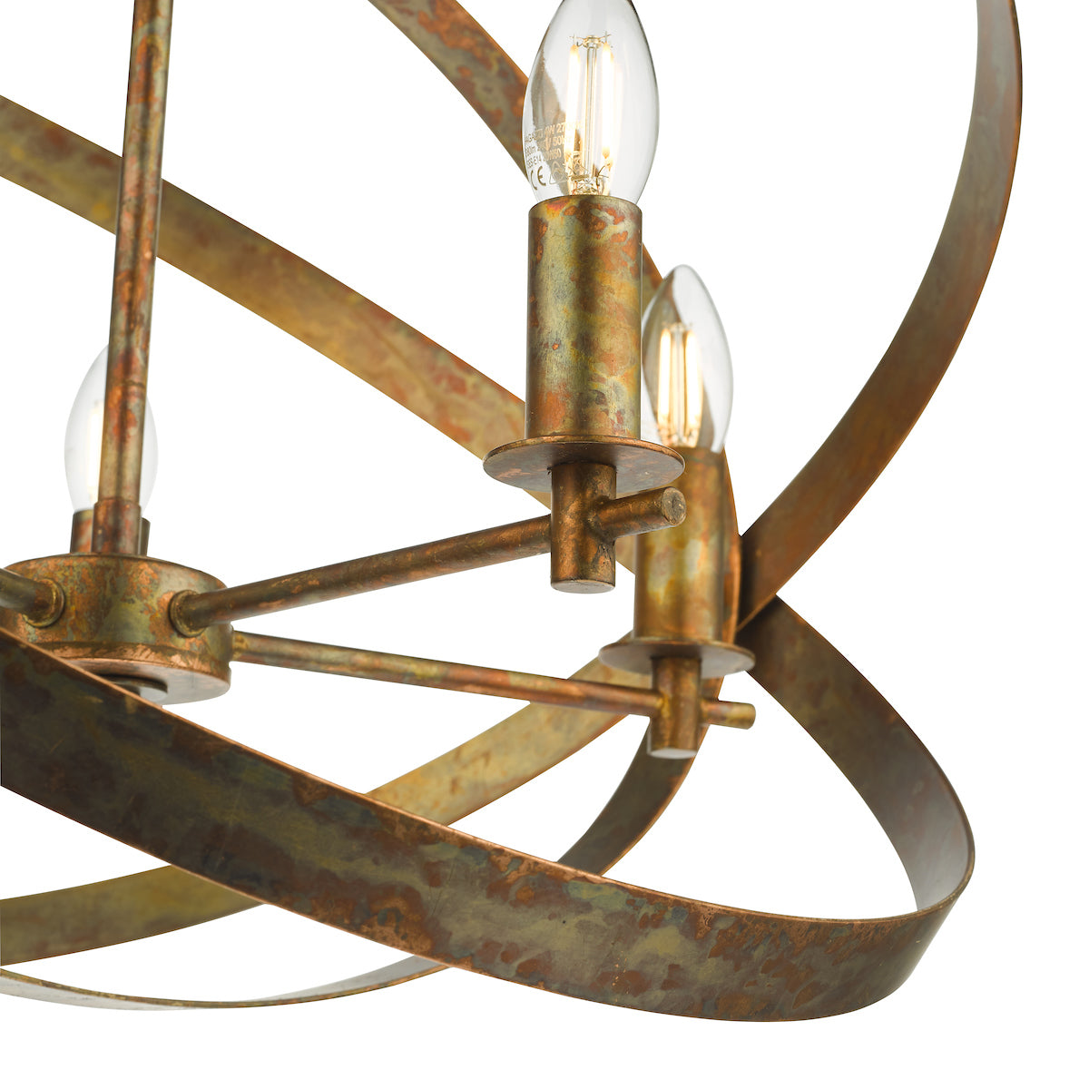 Nitya 5 Light Pendant Mottled Copper