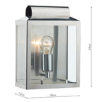 Notary Outdoor Wall Light Stainless Steel IP44