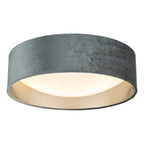 Nysa 2 Light Flush Velvet Dark Grey Shade 40cm
