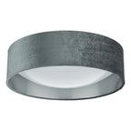 Nysa 2 Light Flush Velvet Dark Grey Shade 40cm