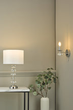 Oleana Wall Light Polished Chrome Crystal
