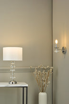 Oleana Wall Light Polished Chrome Crystal