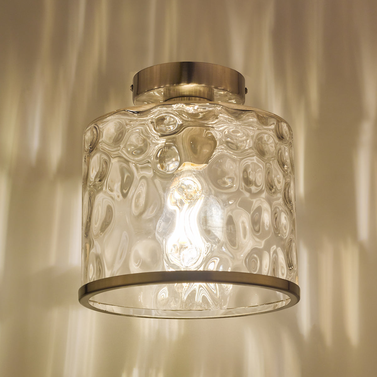 Olsen Semi-Flush Satin Chrome and Glass