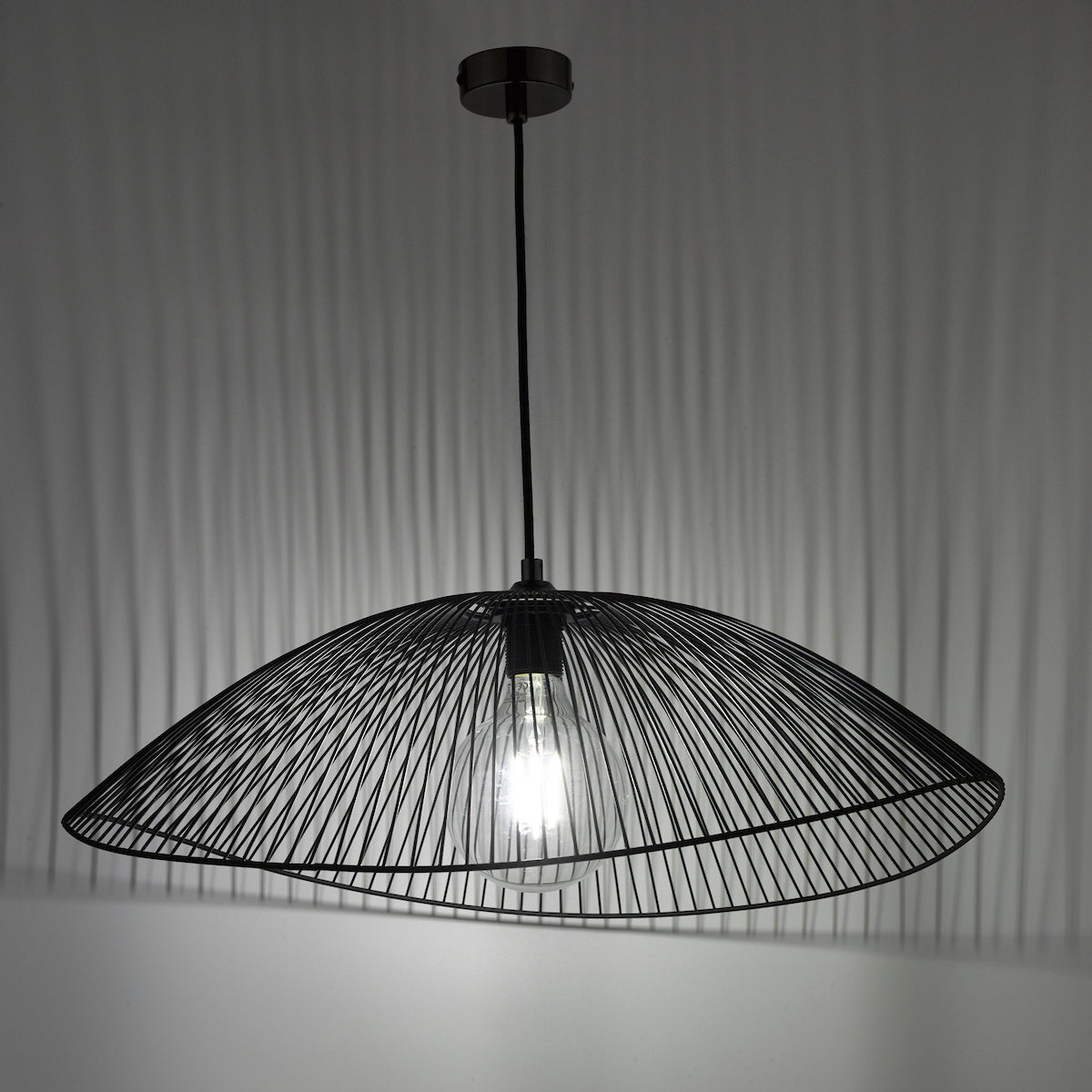 Onza Wire Easy Fit Pendant Shades Black (Twin Pack)