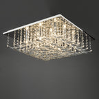 Orella 9 Light Flush Polished Chrome & Crystal