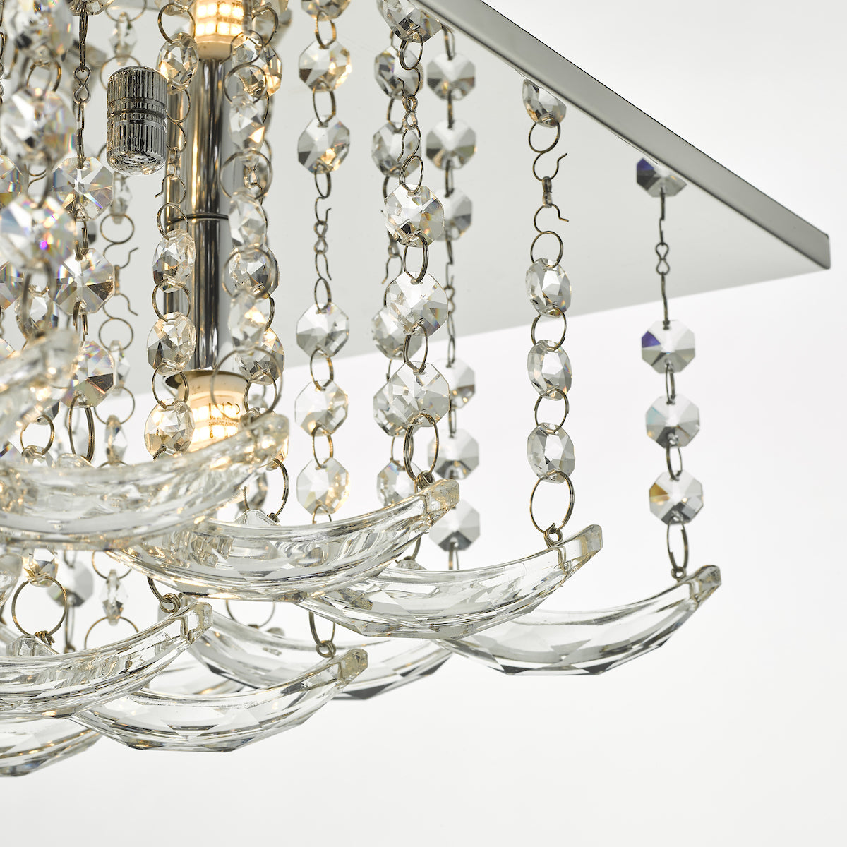 Orella 5 Light Flush Polished Chrome & Crystal