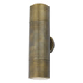 Ortega Outdoor 2 Light Wall Light Natural Brass IP65