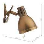 Osaka Clip On Spotlight Antique Brass